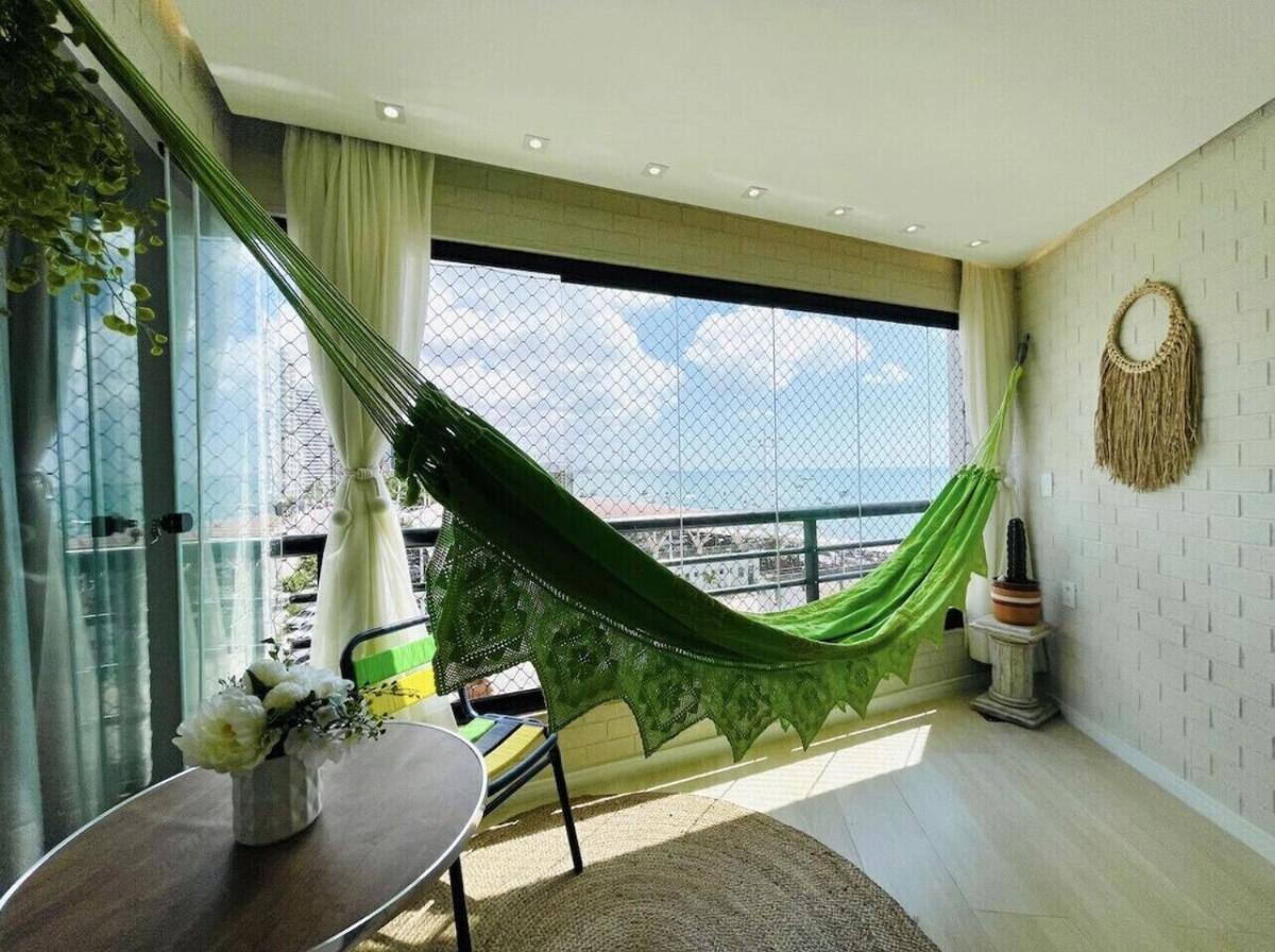 Flat Luxuoso Alto Padrao Frente Mar Com 2 Suites No Iate Plaza Fortaleza  Eksteriør bilde